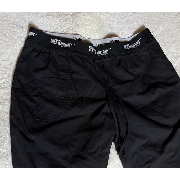 Grey's Anatomy by Barco Active Scrub Pants Black Women's XL Elastic Waist & Tie - Picture 1 of 7
